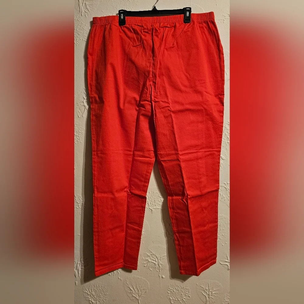 D&Co. Pull On Pants Straight Leg 3XT Red New